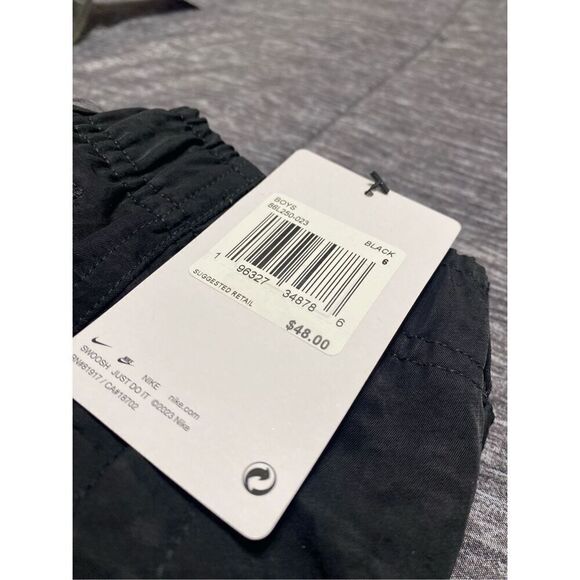 Nike Big Kids Woven Black Cargo Pants size 6 M (5-6 Years) New with Tags - Picture 11 of 11